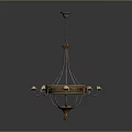 Classic Metal Chandelier Lighting Combination With Multiple Decorative Arms 3d model