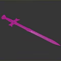 Medieval Decorative Sword With Brown Handle Silver Blade And Golden Ornamental Guard