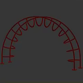Metal Arched Fitness Equipment with Circular Rings and Stable Support Legs