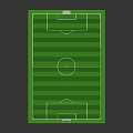 High Quality Football Field Turf With Goal Posts And White Markings