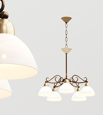 European-style chandelier classical multi-head chandelier 3d model