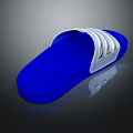 Casual Blue Slippers With White Straps Comfortable Footwear Design For Daily Wear