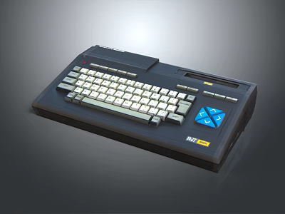 Vintage PET Computer Terminal With Classic Keyboard And Blue Function Keys 3d model
