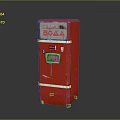Vintage Red Coca-Cola Vending Machine With BOGA Sign And Classic Design
