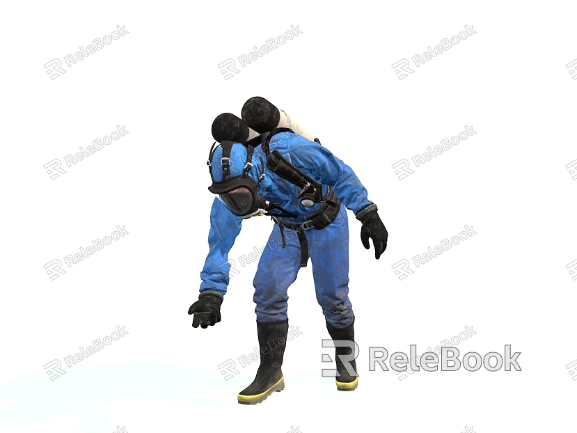 Chemical protective clothing, rescue workers, biochemical clothing, gas masks, armed soldiers model