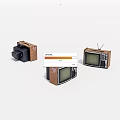 Vintage Televisions With Wooden Cases And Classic Design Display Three Models