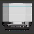 Futuristic Interactive Console With Modern Design Digital Screen And Integrated Keyboard