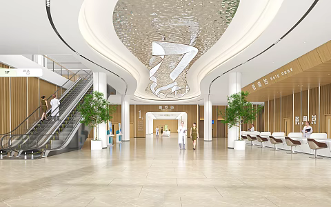Hospital Hall 3d model