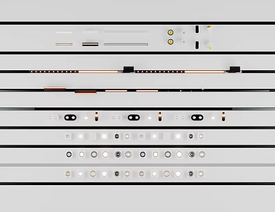 Modern spotlight magnetic track light downlight 3d model