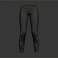 Trendy Grey Leggings With Leather Panel Design For Active Fashion Wear