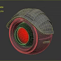 Modern monitoring head security monitoring surveillance camera 3d model