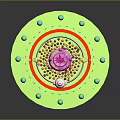 Fairy Castle Architecture Featuring Multi Layer Design Pink Cloud Top Green Trees Red Circular Path