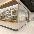 School Modern Student Space With Colorful Walls Geometric Patterns Hello Go Signage And Bench Seating