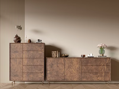 Quiet Antique Style Side Cabinet Simple Style Cabinet Whole Cabinet Dining Side Cabinet Balcony Cabinet Locker Entrance Cabinet 3d model