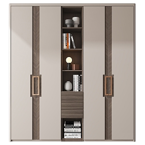 Wardrobe Decorative Cabinet Bookcase 3d model