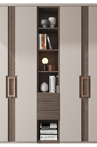 Wardrobe Decorative Cabinet Bookcase 3d model