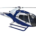 Blue and White Helicopter Featuring SUDOM Logo Rotor Blades Fuselage and Cockpit Design