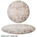Contemporary Square Rug With Neutral Beige Gray Tones And Abstract Textured Design