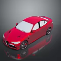 Red Sports Car With Modern Aerodynamic Design Sleek Body And Shiny Finish