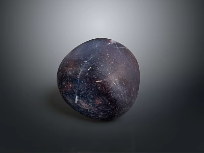 Dark Colored Sphere With Textured Surface As Practical Household Item 3d model