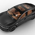 Black Kreator Electric Car With Sleek Body Brown Leather Seats And Alloy Wheels