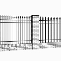 Railing fence 3d model