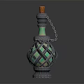 Innovative Medical Device With Green Black Swirl Pattern Orange Top Chain And Stable Base