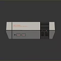 Classic Retro Computer System With White Top And Black Front Panel Design 3d model