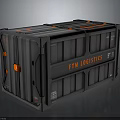 Heavy Duty Logistics Storage Equipment Container with FTM Logistics Branding and Secure Transportation Features