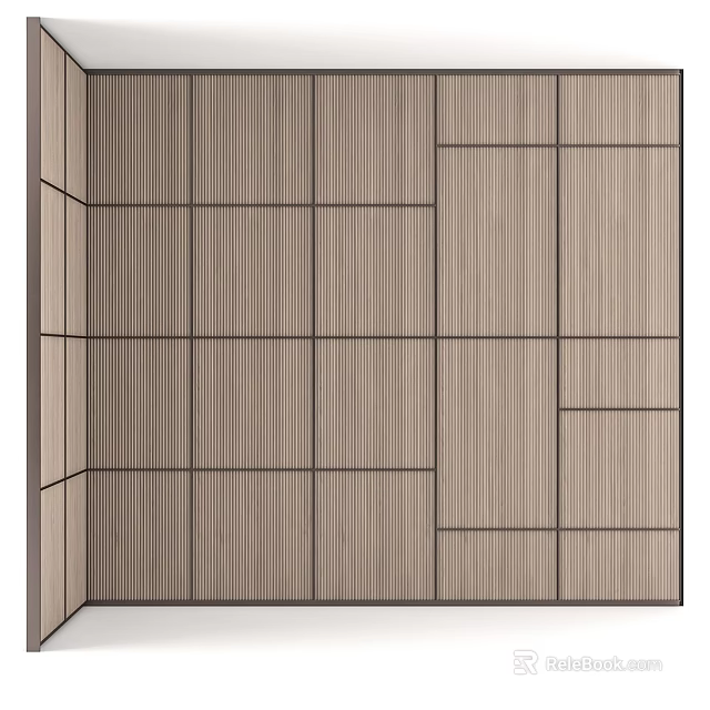 Modern Wooden Wall Paneling Design With Panel Patterns For Interior Home Decor 3d model