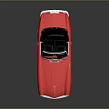 Red BMW Classic Convertible Car With Open Top And Retro Design