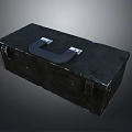 Black Rectangular Toolbox With U Shaped Handle And Secure Latches For Home Use 3d model