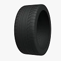 Black Car Tire With Deep Tread Pattern For Enhanced Road Grip And Durability 3d model