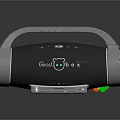 Beastbox Portable Bluetooth Speaker with Silver Handle Black Body Bear Logo Green Indicator Wireless Audio
