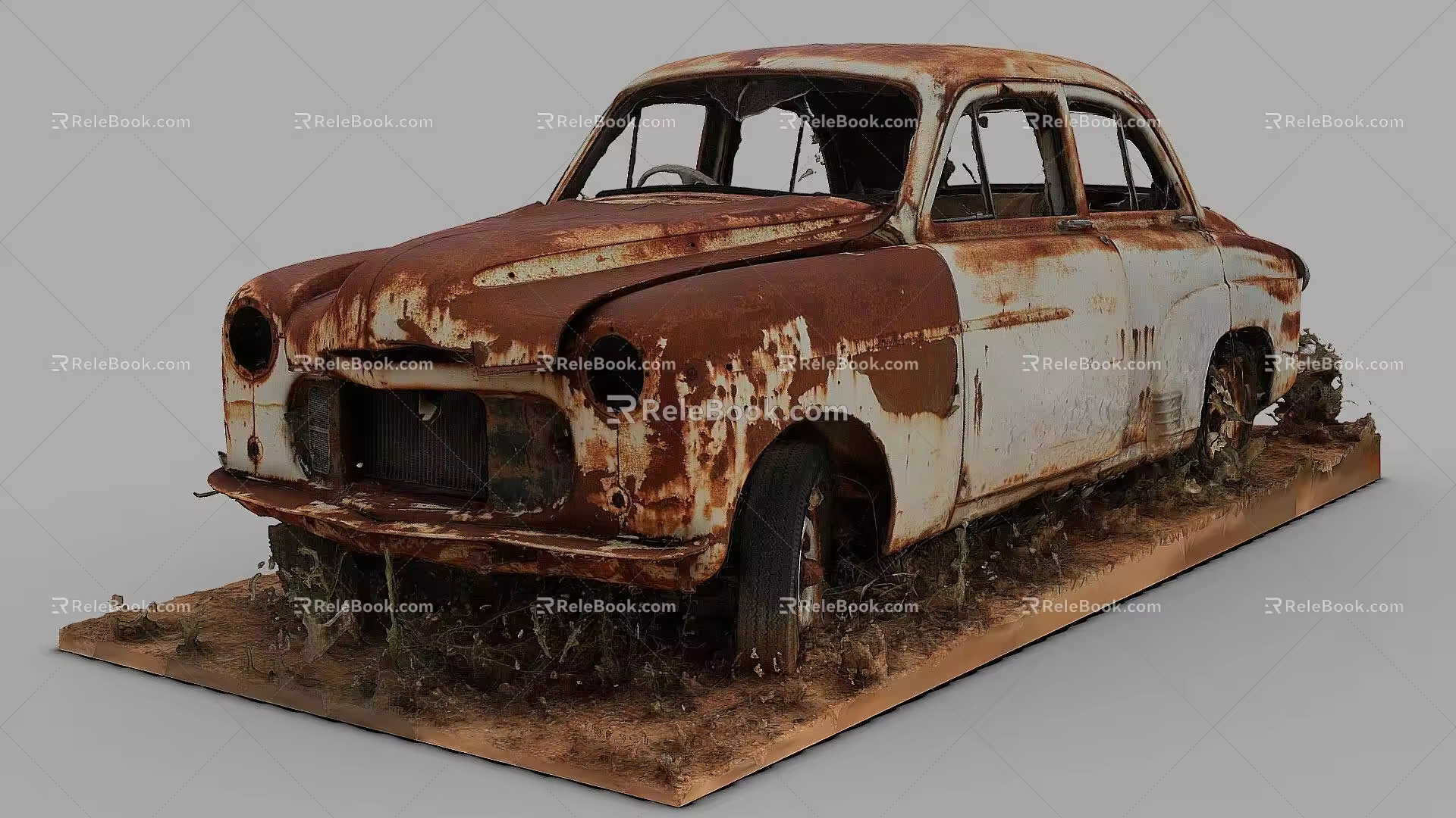 Abandoned car 3d model