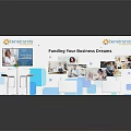 Lenderands Exhibition Booth With Business Funding Graphics White Sofa And Tables