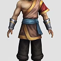 Interactive Tech Exhibition Hall Featuring 3D Character Model With Brown Red Outfit And Silver Armguards