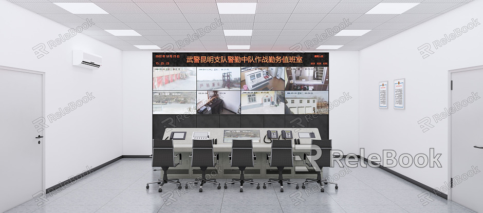 Modern Monitoring Room Kunming Armed Police Command War Room model