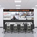 Modern Monitoring Room Kunming Armed Police Command War Room 3d model