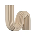 Curved Wooden Decorative Design Elements With U Shaped And Wave Patterns