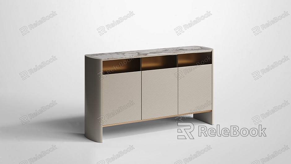 Italian Minimalist Rock Board Sideboard Cabinet Entrance Cabinet model