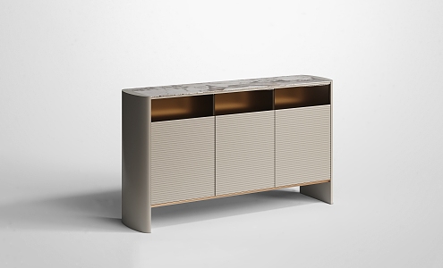 Italian Minimalist Rock Board Sideboard Cabinet Entrance Cabinet 3d model