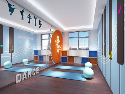 Modern Yoga Room Yoga Fitness Room model