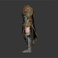Game Movie Characters in Ornate Armour with Gold Accents Male and Female Designs
