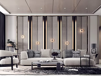 New Chinese Living Room 3d model