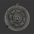 Mechanical Weapon With Metal Gears Chain Rotating Components And Industrial Design