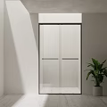 Modern Shower Sauna Interior Design With Glass Enclosure Natural Light And Potted Plant