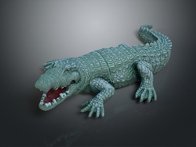 Modern Crocodile Alligator Nile Crocodile carnivore 3d model