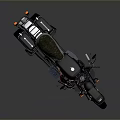 Black Classic Motorcycle With Windshield Rearview Mirrors Headlights And Handlebar Design