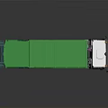 Green Container White Cab Heavy Duty Waste Truck With Tipper Design Feature